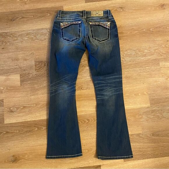 Miss Me Signature Boot Jewel Women’s Size 27 | Embezzled Thick Stitch Aztec - Picture 3 of 6